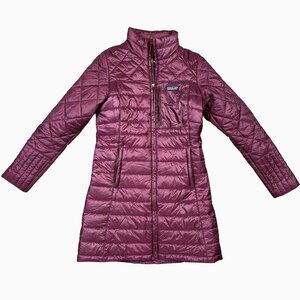 Patagonia Radalie Parka Long Puffer Jacket Coat Maroon Red Women's Size X-Small